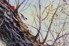 Rosser-Mark-Chickadee-in-the-Willows-17x21