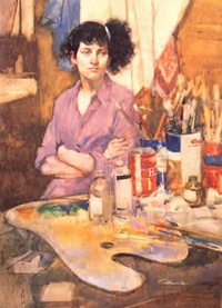 Burt Silverman AWS. A Young Painter